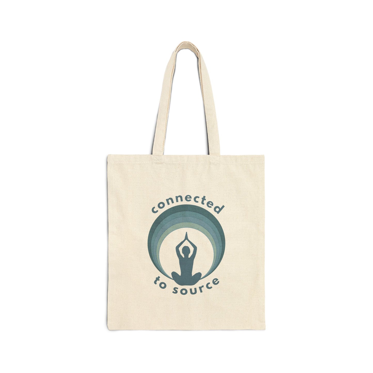 Connected to source, Cotton Canvas Yoga accessory Tote Bag