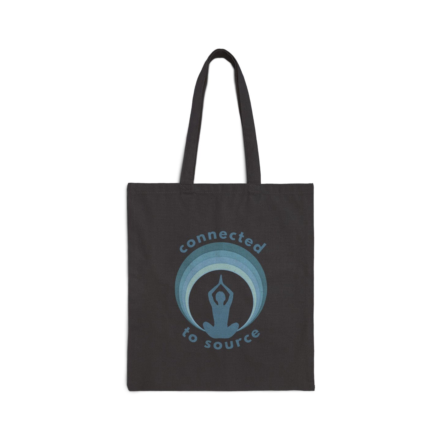 Connected to source, Cotton Canvas Yoga accessory Tote Bag