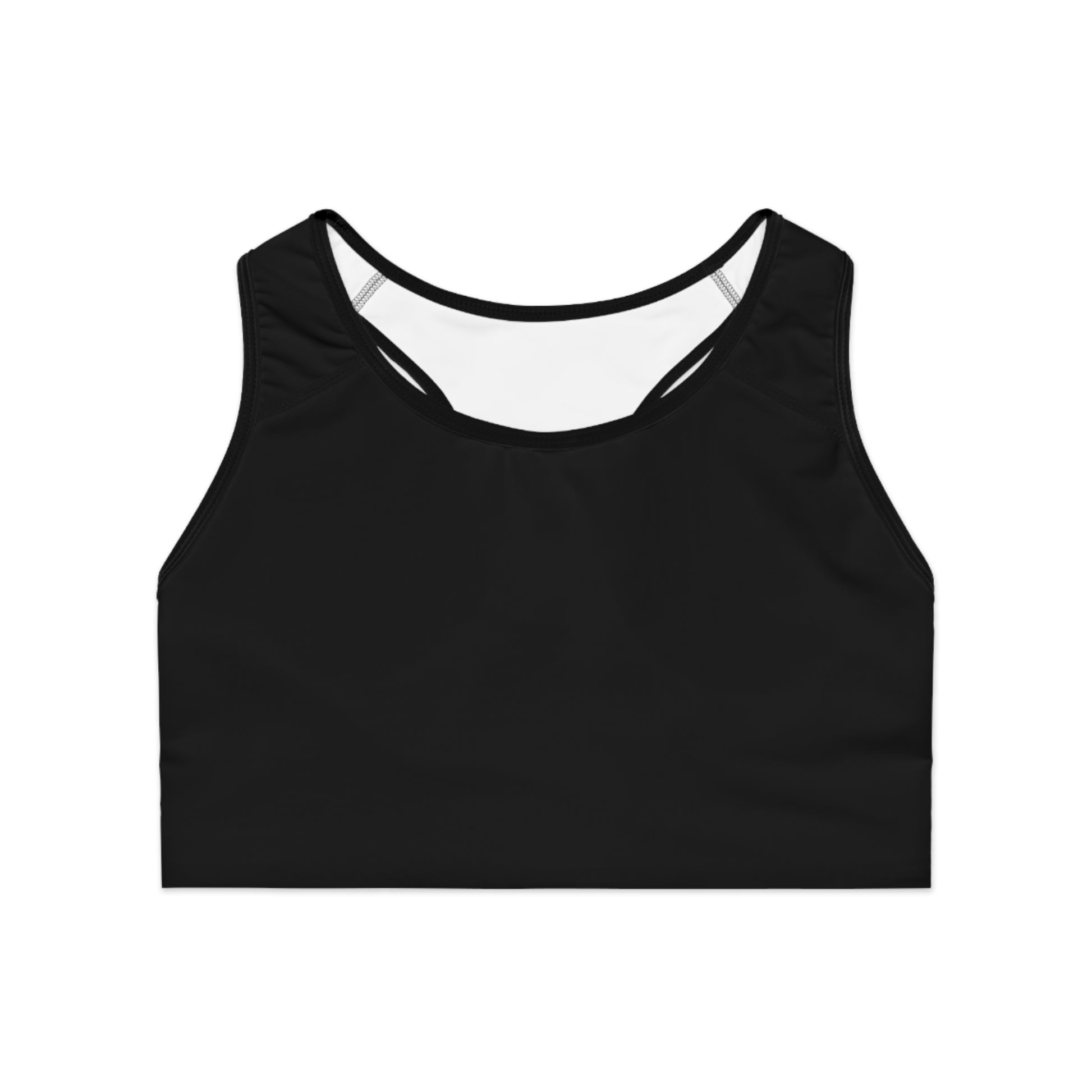 Black crop top on a white background